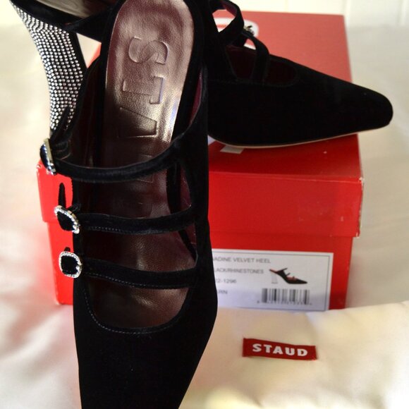 STAUD NADINE VELVET HEEL- NEW IN A BOX Size Euro 39 - Picture 9 of 13